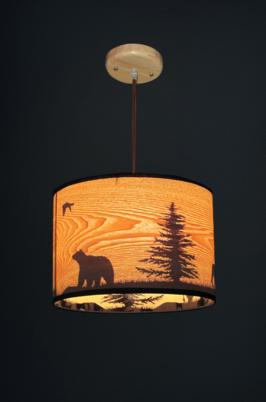 wood veneer lampshade